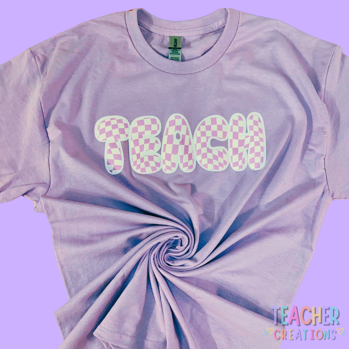 Teach Checkered Tee
