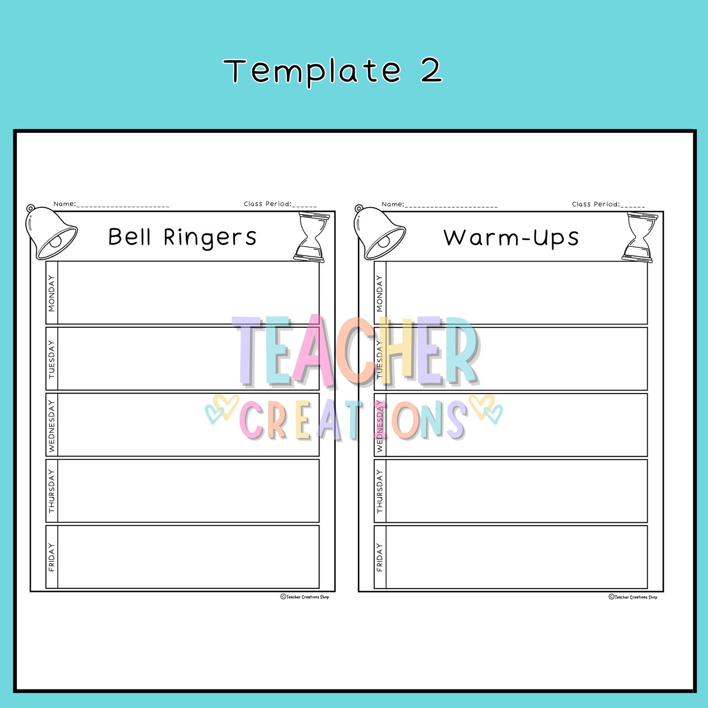 4-in-1 Bell Ringer & Warm-Up Template Bundle