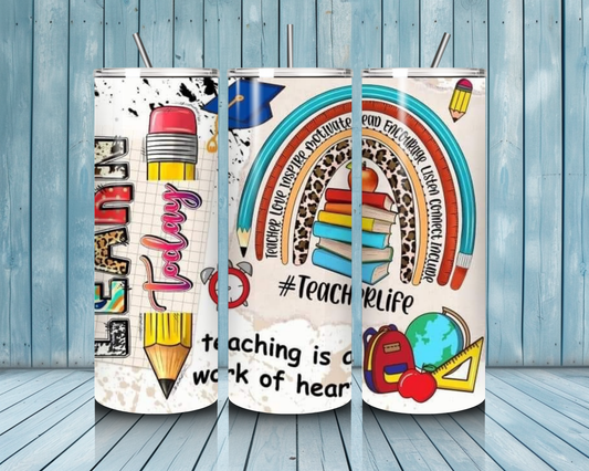 Teacher Life Tumbler - Insulated Cup for Educators | 20oz