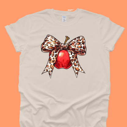 Leopard Apple Bow T-Shirt