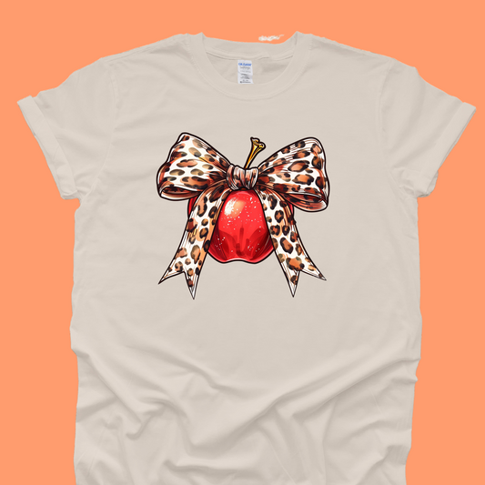 Leopard Apple Bow T-Shirt