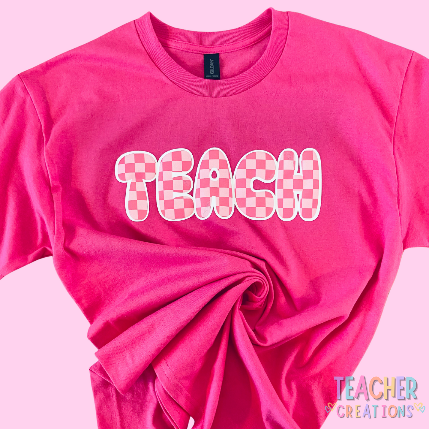 Teach Checkered Tee