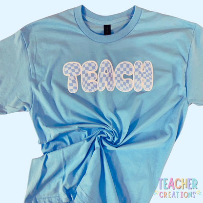 Teach Checkered Tee