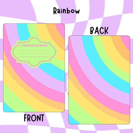 Rainbow Composition Notebook Cover