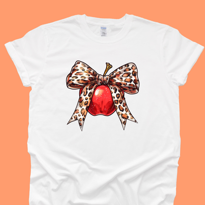 Leopard Apple Bow T-Shirt