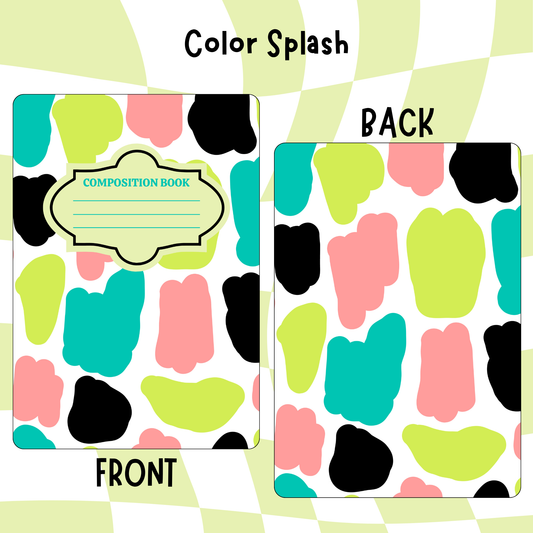 Color Splash Composition Notebook Cover