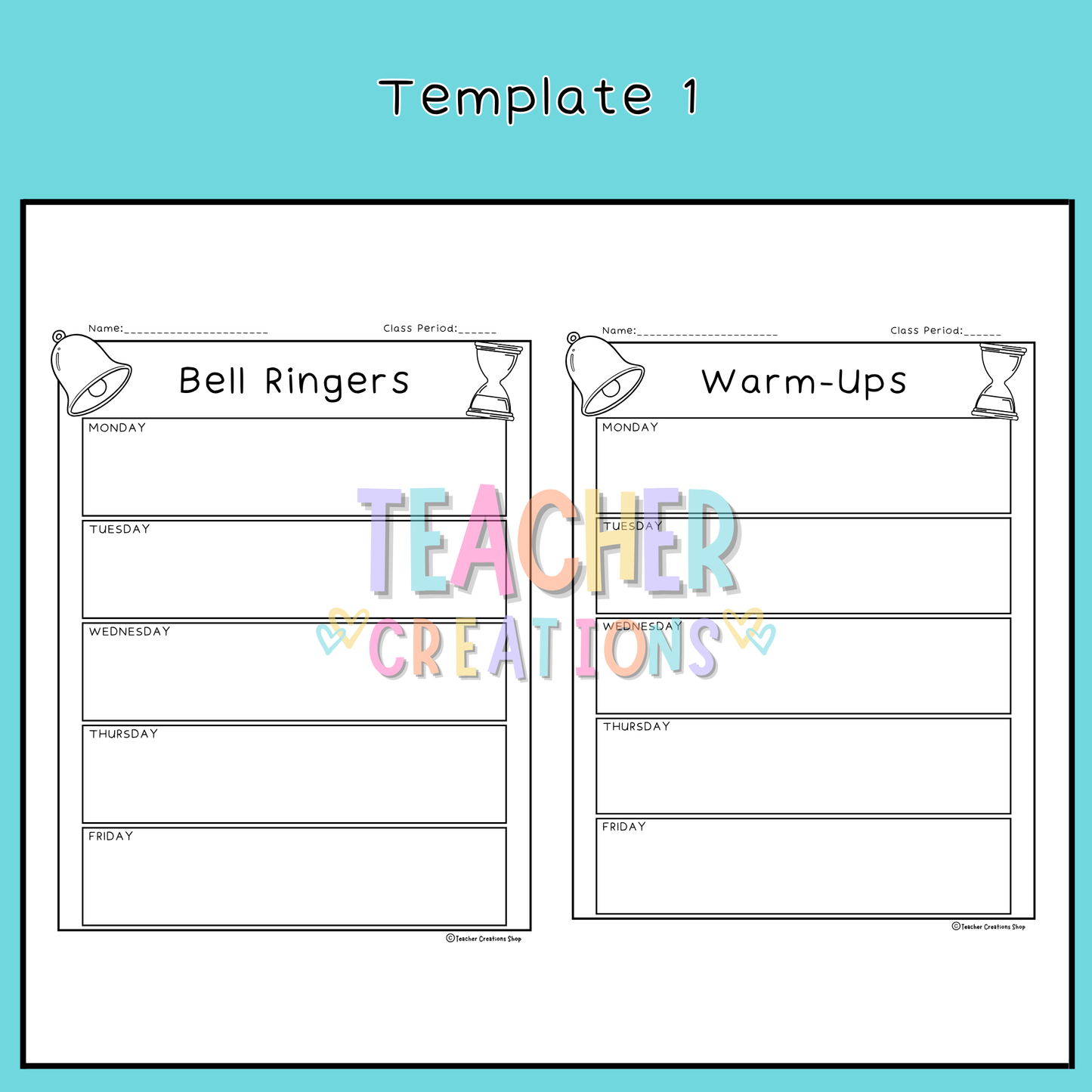 4-in-1 Bell Ringer & Warm-Up Template Bundle