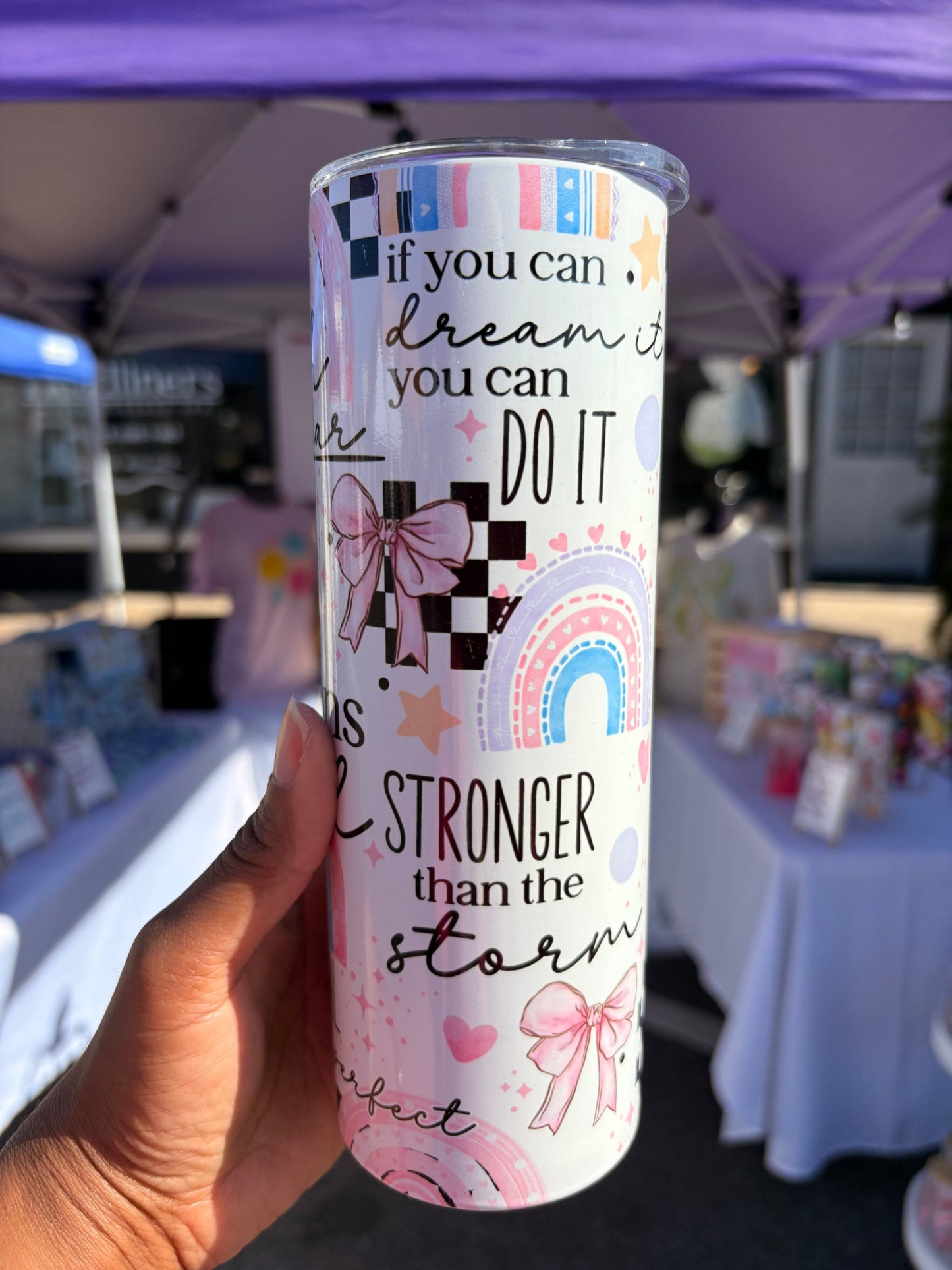 Faith Over Fear Inspirational Tumbler – Motivational Teacher Gift | Positive Affirmation Cup