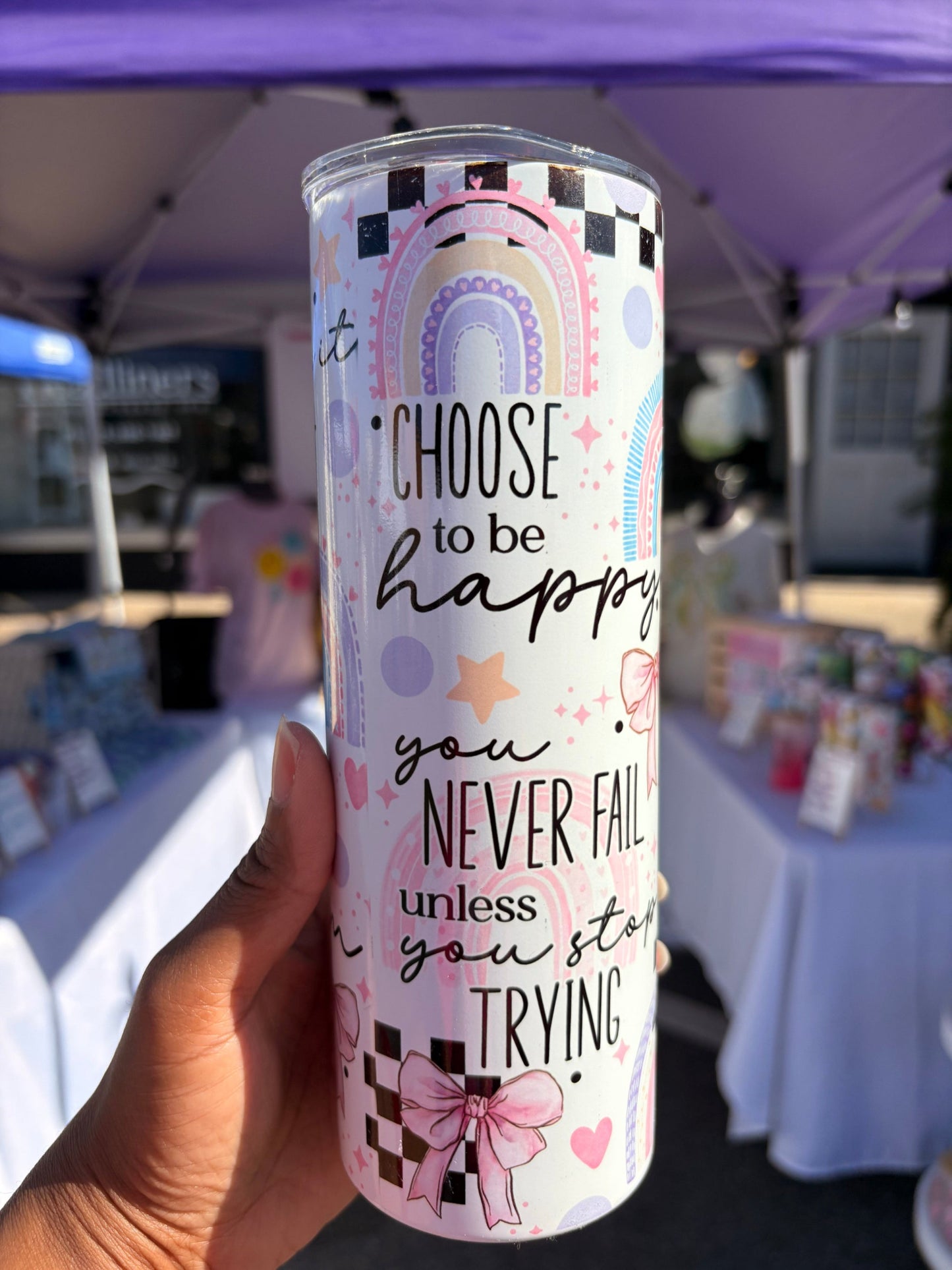 Faith Over Fear Inspirational Tumbler – Motivational Teacher Gift | Positive Affirmation Cup