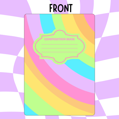 Rainbow Composition Notebook Cover