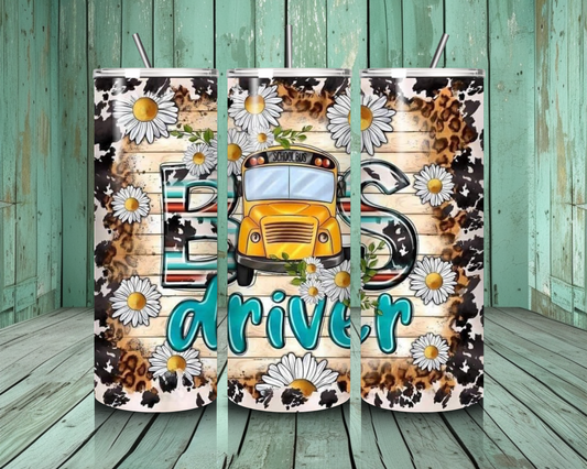 Leopard Bus Driver Tumbler