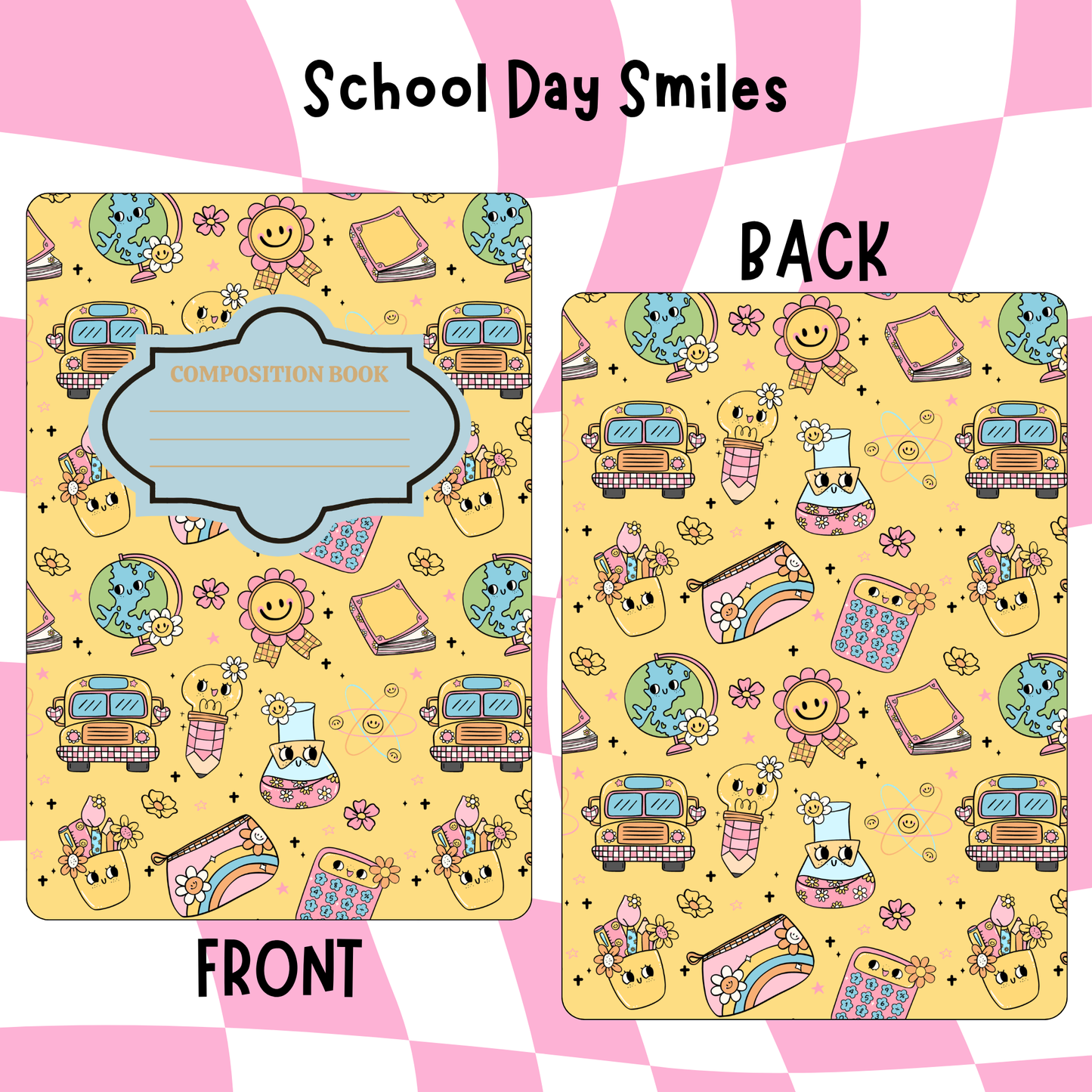 School Day Smiles Composition Notebook Cover