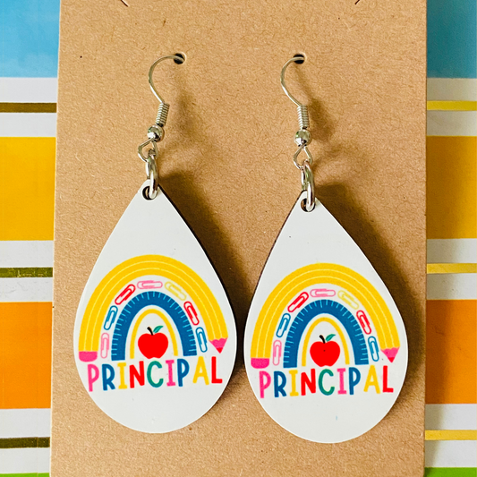 Principal Pencil Rainbow Earrings