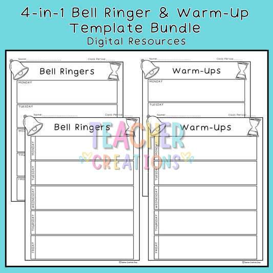 4-in-1 Bell Ringer & Warm-Up Template Bundle