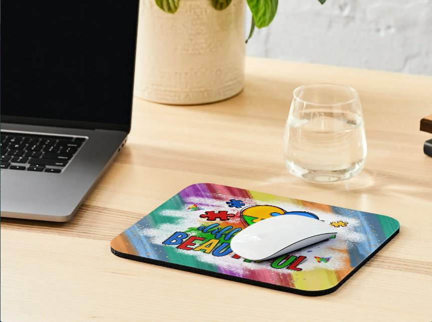Different is Beautiful Autism Awareness Mousepad