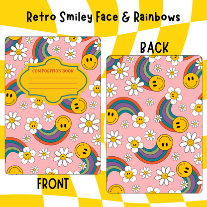 Retro Smiley Face & Rainbows