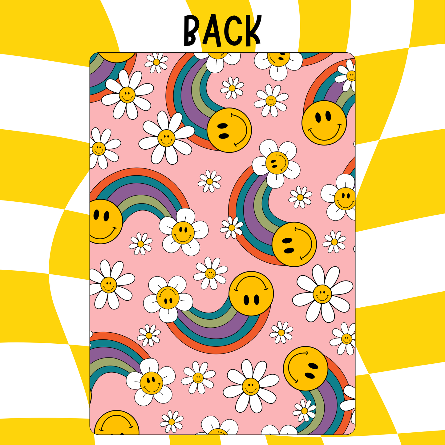 Retro Smiley Face & Rainbows