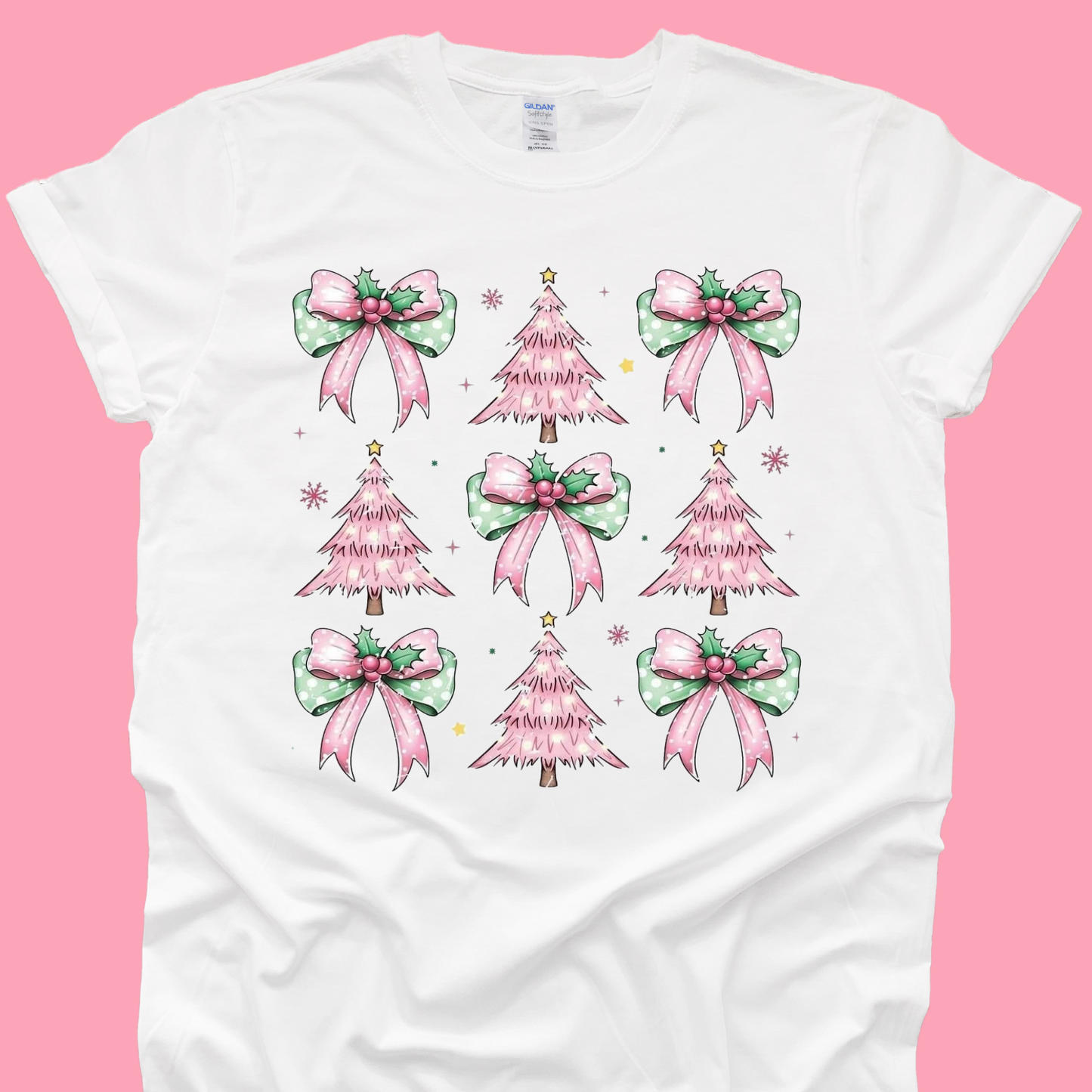 Christmas Trees and Bows Tee
