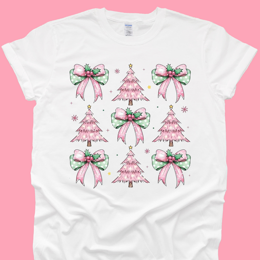 Christmas Trees and Bows Tee