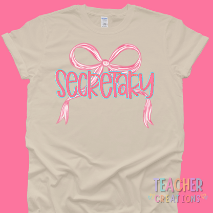 Bow Script Staff Shirt