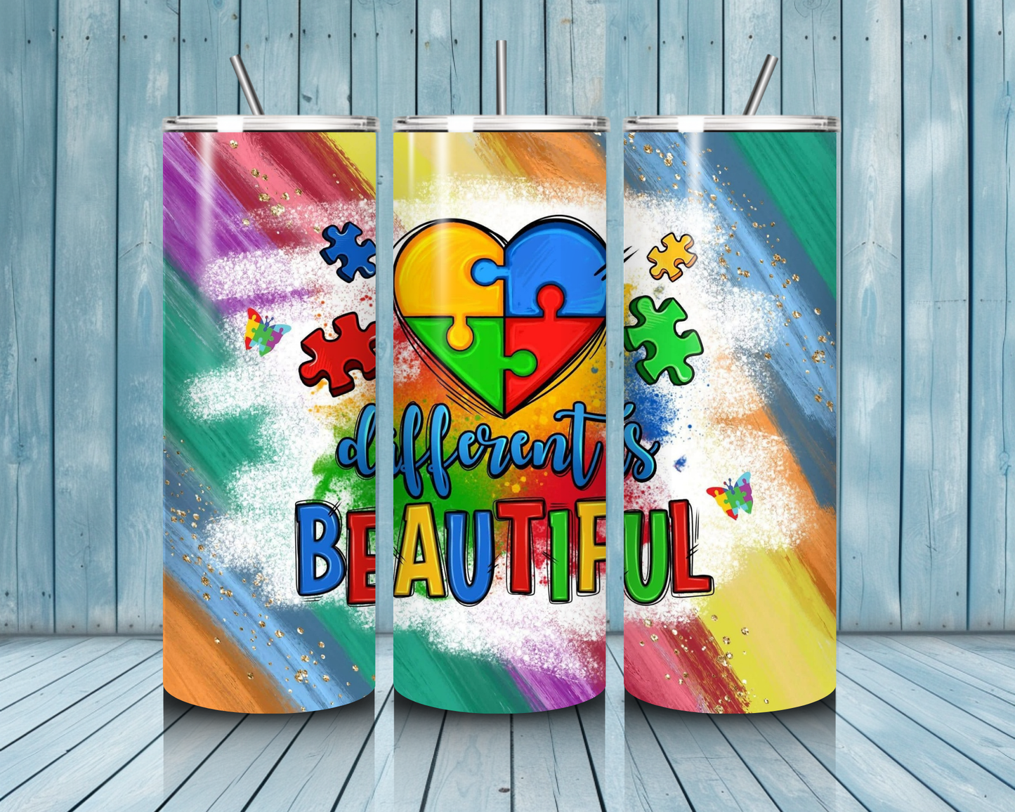Different is Beautiful Autism Awareness 20oz Tumbler