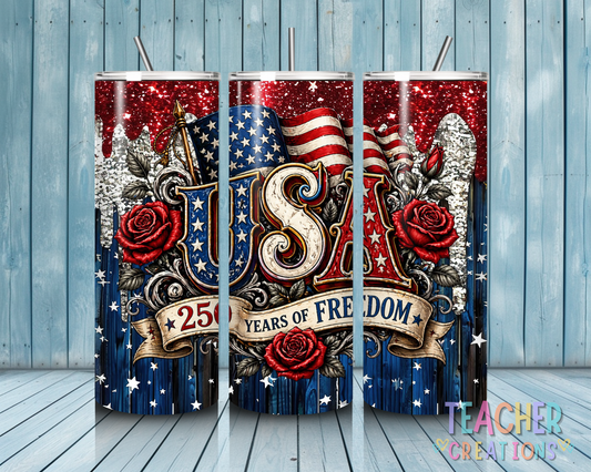 USA 250 Years of Freedom Tumbler
