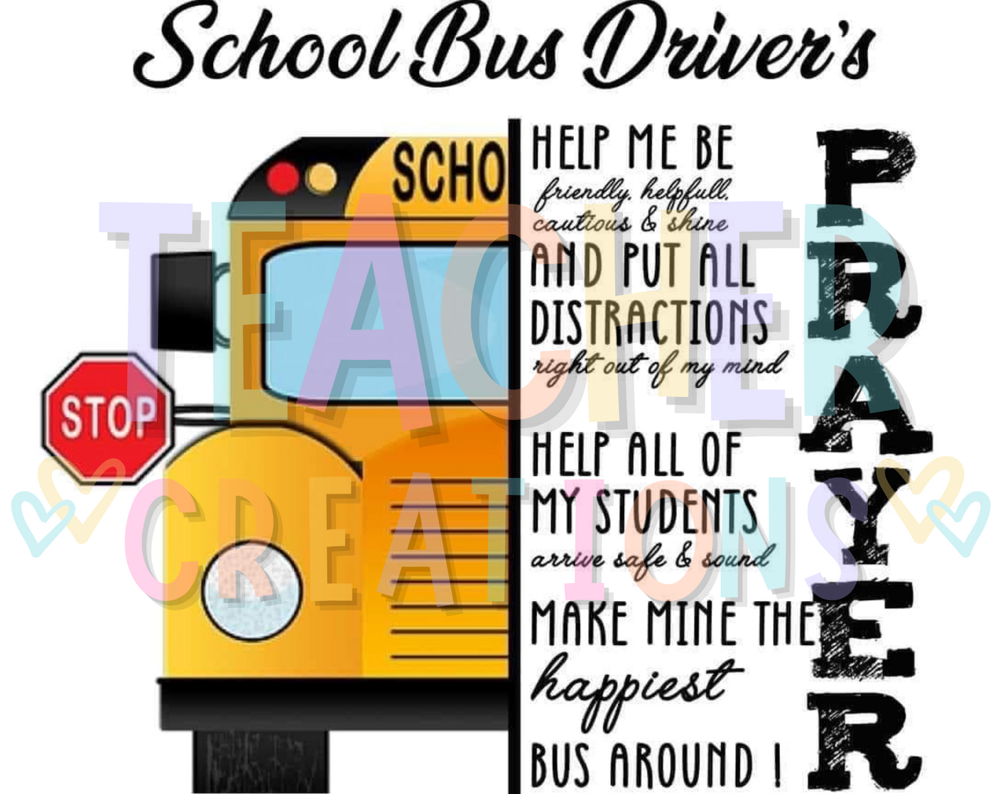 School Bus Driver's Prayer Tumbler