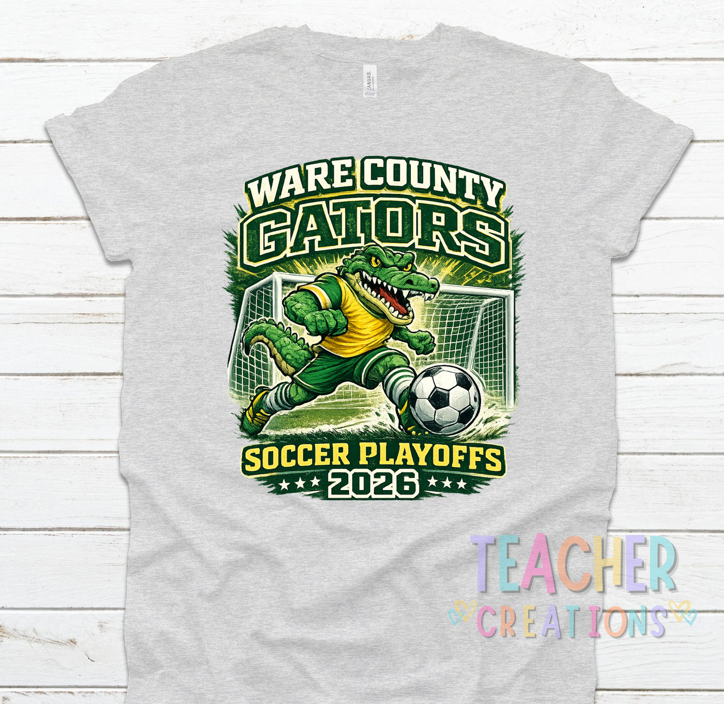 Ware County Gators Soccer Playoffs Shirt 2026 | Custom Gators Spirit Wear | Soccer Team T-Shirt